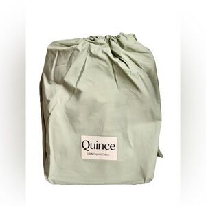 Quince 100% Organic Cotton Sage Green Duvet Cover Queen NEW